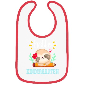 Discover Hello Kindergarten Back To School Cute Sloth Bibs