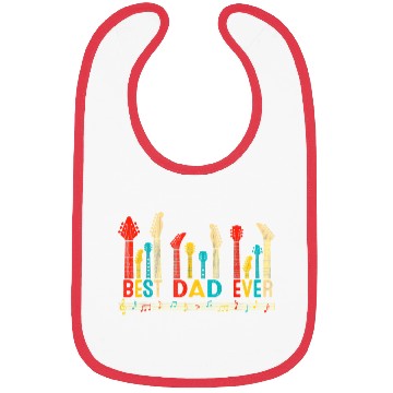 Discover Best Dad Ever Daddy Guitar Vintage Guitar Fathers Bibs