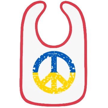 Discover Ukraine Peace Sign Ukrainian Flag Colors Bibs