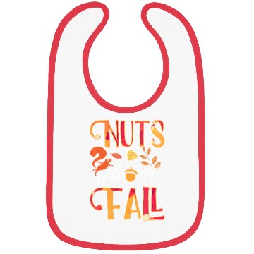 Discover nuts about fall squirrel and autumn leaves for Bibs