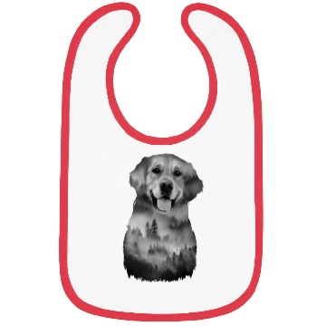 Discover Dog Illustration Golden Retriever Dog Owner Dog Bibs
