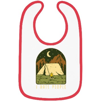 Discover I Hate People Funny Nature Camping Outdoors Bibs