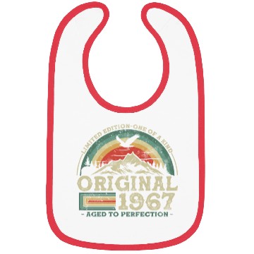 Discover Vintage 1967 Birthday Bibs