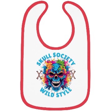 Discover Skull society wild style Bibs