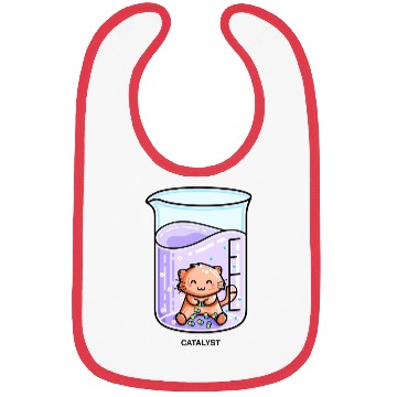 Discover Catalyst Cute Chemistry Cat Pun Bibs