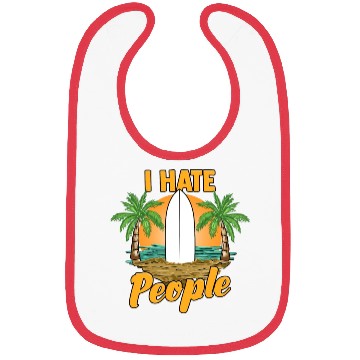Discover Funny I Hate People Relaxing Beach Vacation Pun Bibs