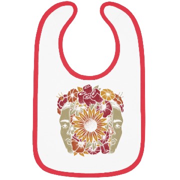 Discover Frida Kahlo Head Flowers Bibs