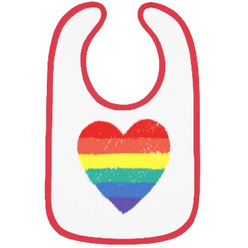 Discover rainbow heart Bibs