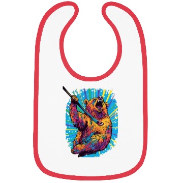 Discover Golfer Grizzly Bear Golf Club Golfing Golf Player Bibs