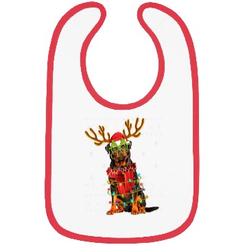 Discover Ugly Lights Rottweiler Dog Puppy Bibs