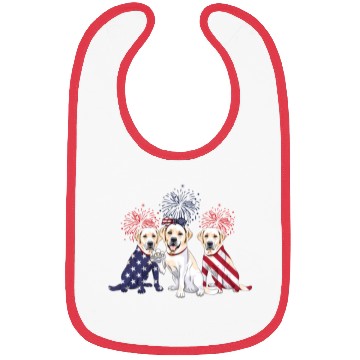 Discover Labrador Retriever Us Flag 4Th Of July Independenc Bibs