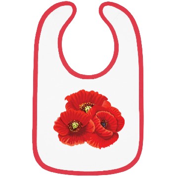 Discover Poppy Flower Flowers Flora Nature Bibs