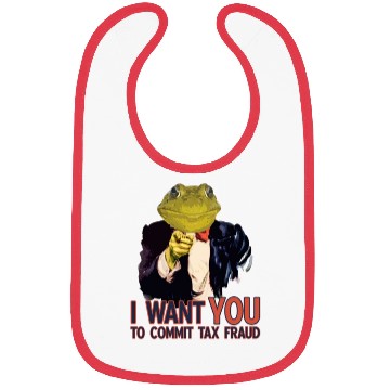 Discover I Want You to commit tax fraud frog Bibs
