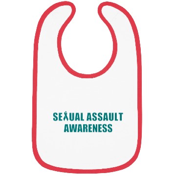 Discover i wear teal for sexual assault awareness gift ribb Bibs