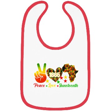 Discover Peace Love Juneteenth 1865 Black Wo Africa America Bibs