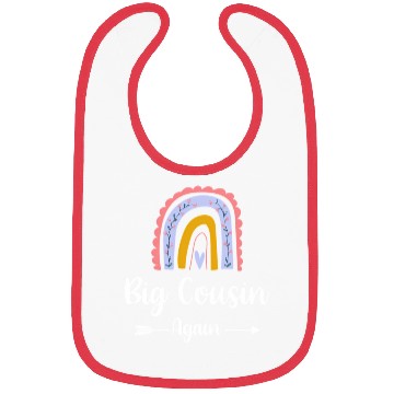 Discover Soon To Be Big Cousin Again Rainbow Pregnancy Bibs