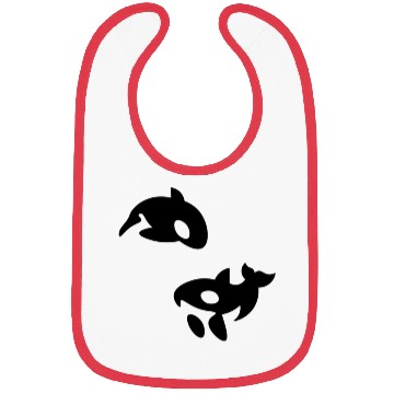 Discover Orca Whale Sword Whale Back Fin Mammal Orcas Bibs