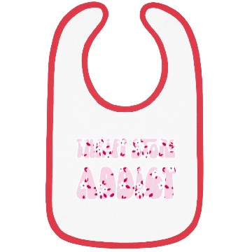 Discover Thrift Store Addict pink floral Bibs