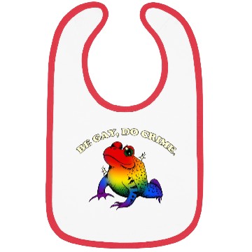 Discover BGD crime - Vintage LGBT Rainbow Frog Meme Bibs