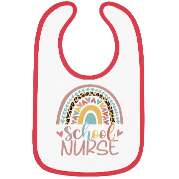 Discover Cute Rainbow Leopard Print School Nurse Back Bibs