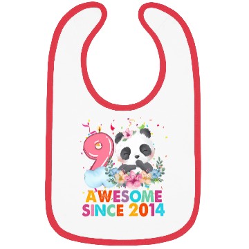 Discover 9 Year Old Awesome Since 2014 Panda 9Th Bibs