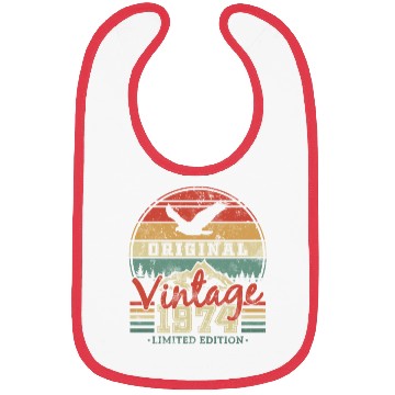 Discover Vintage 1974 Birthday Gift Bibs