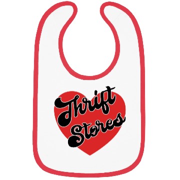 Discover Thrift Stores red heart Bibs