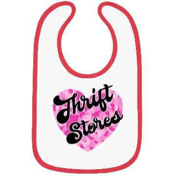Discover Thrift Stores pink camo heart Bibs