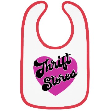 Discover Thrift Stores pink heart Bibs