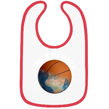 Discover Basketball Is My World Bibs