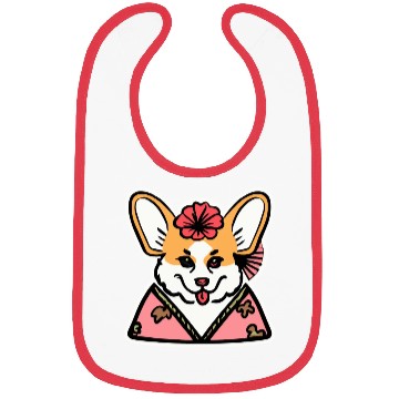 Discover Geisha Corgi Dog Lover Welsh Bibs