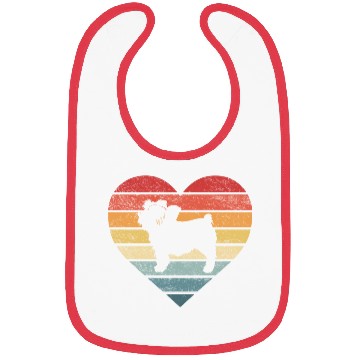 Discover Yorkie Lover Retro Sunset Silhouette Bibs