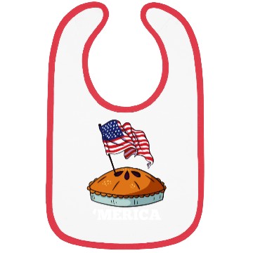 Discover American Flag USA Apple Pie Merica 4th of July Bibs