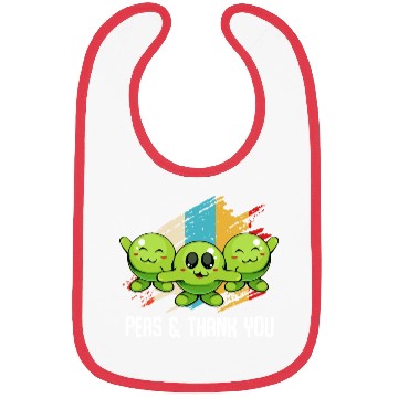 Discover Peas Peas Thank You Cute Vegan Pun Bibs