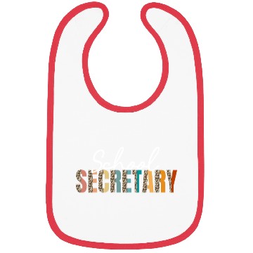 Discover School Secretary Leopard Design Bibs