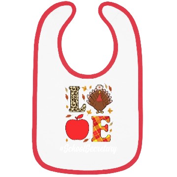 Discover Cute School Secretary Thanksgiving Bibs