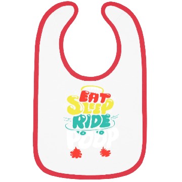 Discover Eat Sleep Ride Poop Bibs