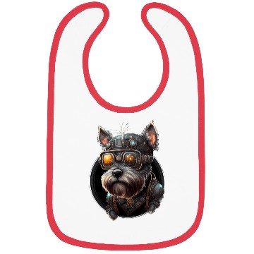 Discover Steampunk Miniature Schnauzer Bibs