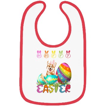 Discover Easter Day Corgi Dog Family Easter Bibs
