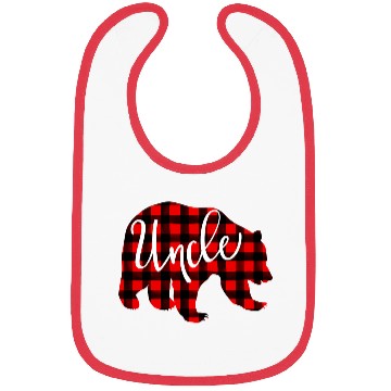 Discover Red Plaid Uncle Bear Family Eve Buffalo Bibs