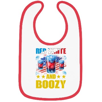 Discover Red White and Boozy Bibs