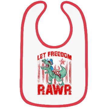 Discover Let Freedom Rawr Bibs
