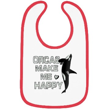 Discover Orcas Make Me Happy Killer Whale Bibs