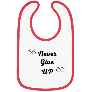 Discover Never give up - Motivation Bibs