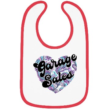 Discover Garage Sales paisley heart Bibs