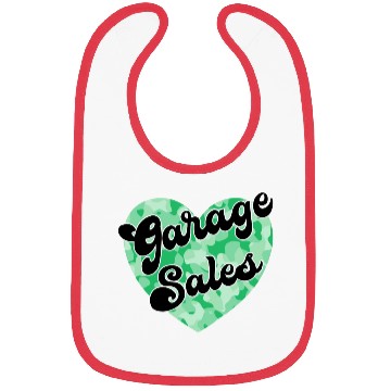 Discover Garage Sales green camo heart Bibs