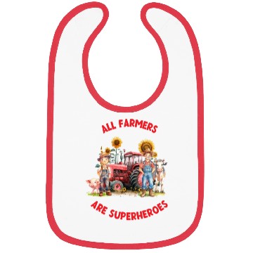 Discover All farmers are superheroes Bibs