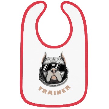 Discover Retro Pit Bull Trainer Dog Lover Terrier Bibs