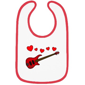 Discover Valentines Bass Guitar Bassist Wedding Musician Bibs
