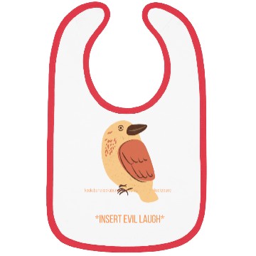 Discover Kookaburra Insert Evil Laugh Bibs